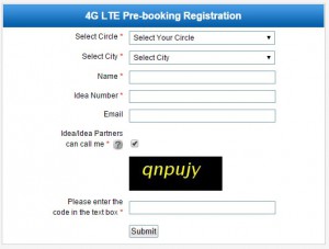 idea 4g 1 gb free registration form